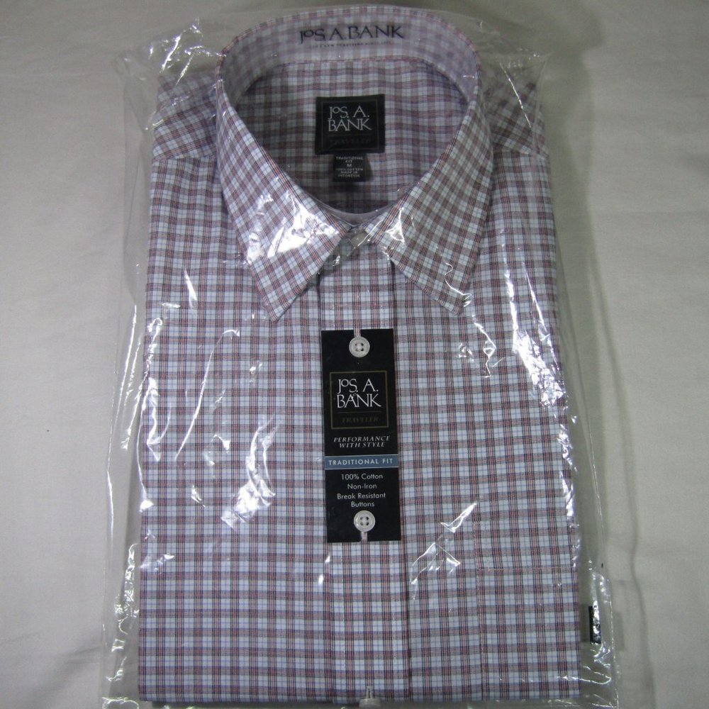 Orange/Brown - Jos. A. BANK Dress Shirt